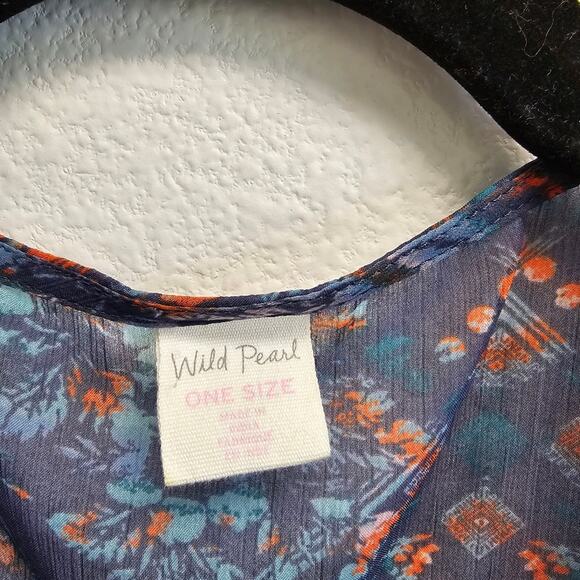 Wild Pearl Bohemian Lightweight Sheer Kimono in One Size - Picture 4 of 7